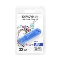 Флеш накопитель USB 32GB Exployd 570 Blue, USB 2.0 фото